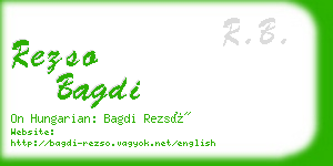 rezso bagdi business card